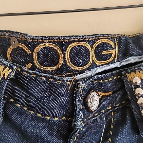 COOGI Blue Women's Bootcut Jeans with Studded Details Sz 1/2 - Picture 6 of 7